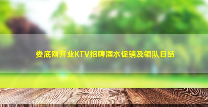 娄底刚开业KTV招聘酒水促销及领队日结